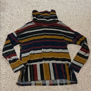 Striped Turtleneck Sweater - Multicolor